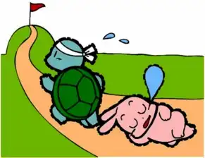  仔细观察下边漫画龟兔赛跑,回答下列问题1兔子失败的原因是