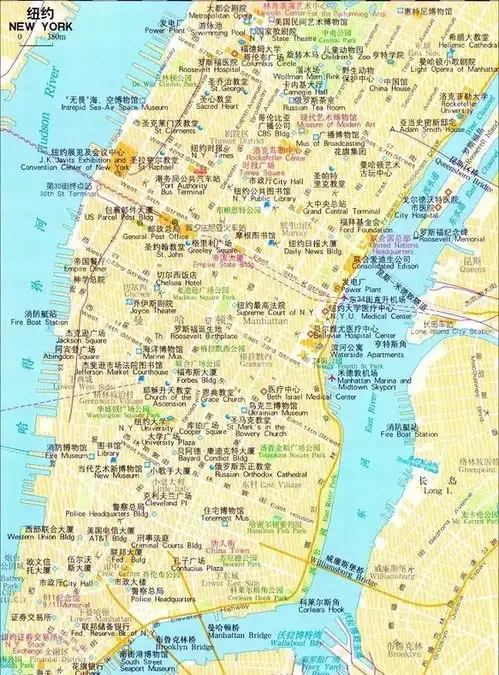  纽约地图全图高清版大图下载美国纽约市地图高清中文版可放大版极光下载站
