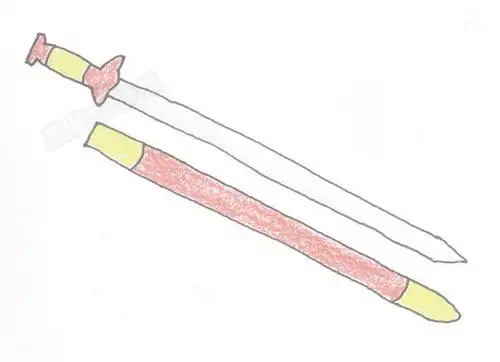  宝剑简笔画怎么画