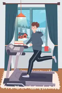  卡通健身运动跑步机锻炼挑战打卡减肥插画图片素材ai格式下载卡通风大全