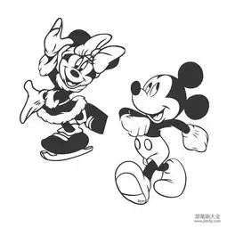  米奇和米妮的简笔画
