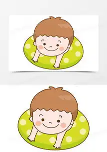  卡通游泳孩子png图片素材免费下载ai格式熊猫办公