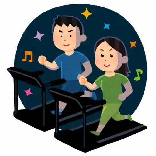  健身房肌肉动感单车举铁跑步机健身教练有氧运动健身锻炼卡通插画免扣素材手绘png8插画运动比赛健身