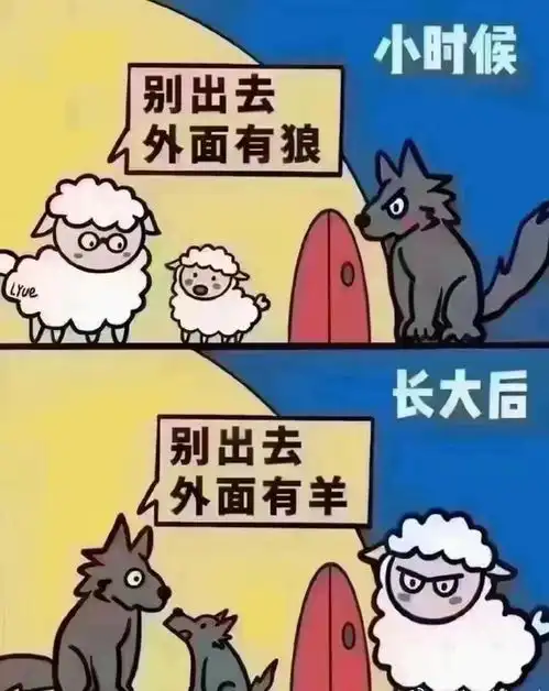  狼做梦也想不到,有朝一日会怕羊那些让人笑到肚子疼的搞笑图片