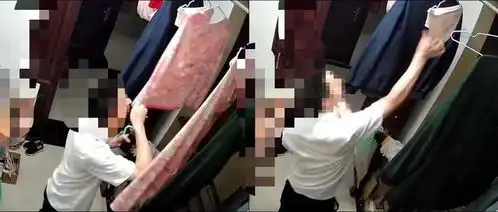  陌生男子盗窃女性内裤睡衣监控显示还现场闻味