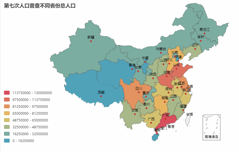 我用python可视化了7次人口普查数据变化,你所在的省份还好吗