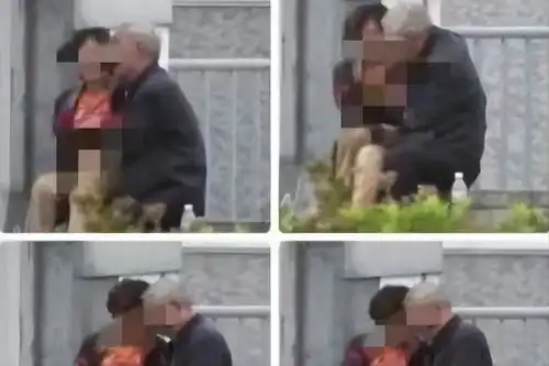  人老心不老公园大妈大爷热吻,现场不忍直视