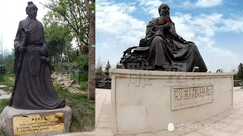  古代医学名人药王孙思邈雕塑