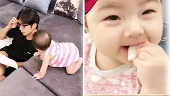 贺军翔晒女儿一周岁照片美宝满头白发变老奶奶  贺军翔晒女儿一周岁照片美宝满头白发变老奶奶