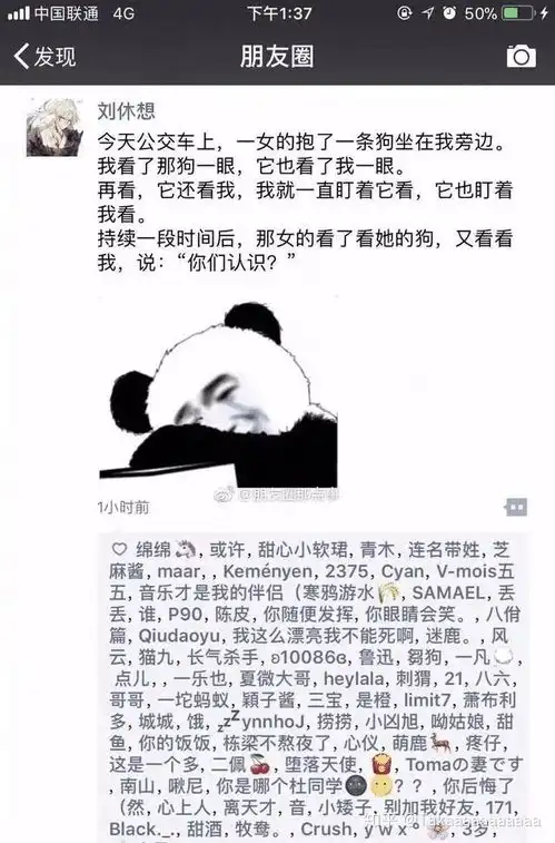  沙雕网友的朋友圈