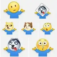  耸肩摊手表情包图片大全微信头像图片大全