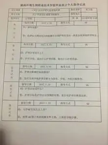  文章毕业设计指导记录表