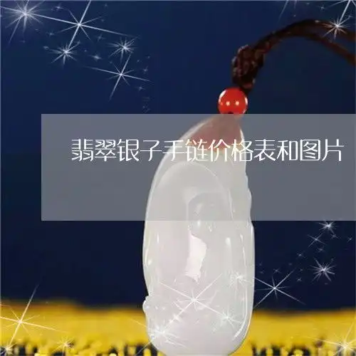  当场说不出话翡翠银子手链价格表和图片翡翠银子手链价格表和图片及价格今日新闻2023已更新翡玉专栏