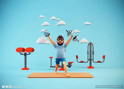  卡通室外运动健身ip形象效果图设计图其他模型3d设计