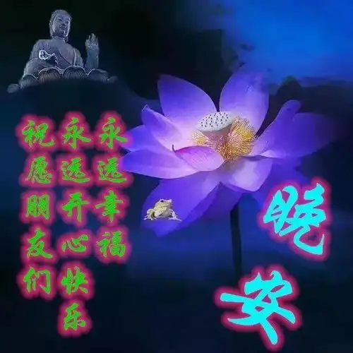  朋友圈晚安问候祝福图片带字群发晚上好问候动态表情图片