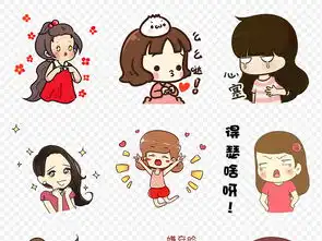  手绘女生女孩人物搞笑表情包海报素材背景png图片模板下载32.45mb美女大全人物形象