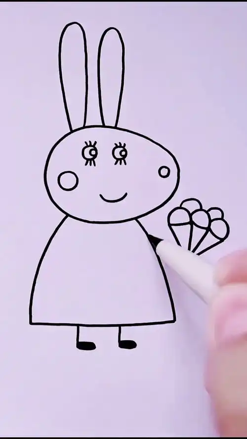 佩琪简笔画一笔
