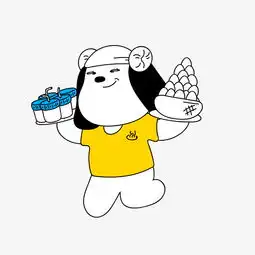  手绘插画创意小清新搞怪服务员的垂耳狗图片素材其他格式下载动漫人物大全
