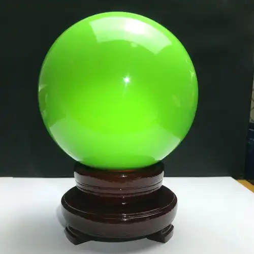  夜明珠天然夜光石超亮原石汉白玉夜光球萤石球水晶球摆件家居礼物