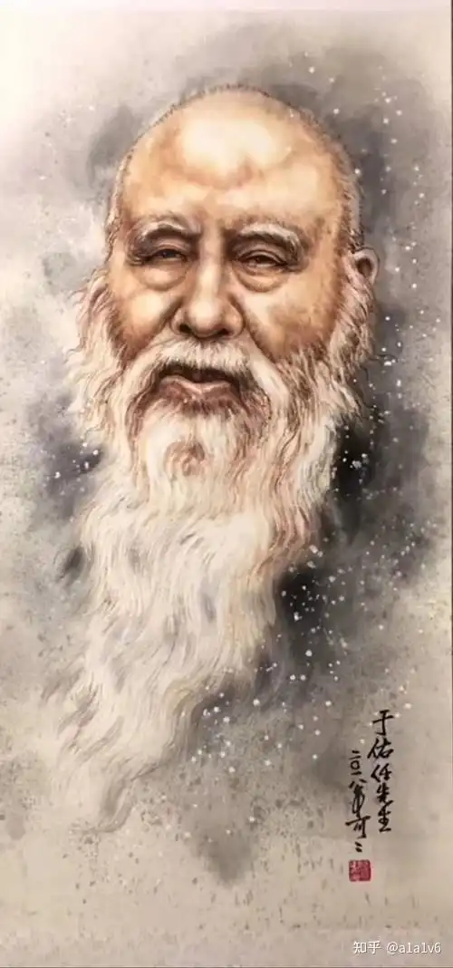  艺术名人水墨肖像画