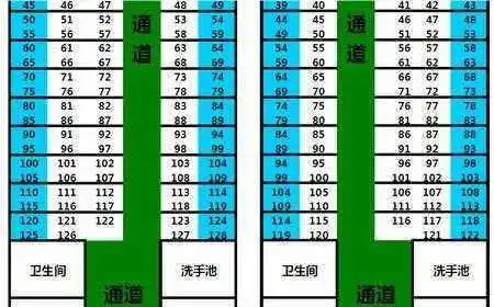  k535火车15号车厢硬座分布图,请问有知道的吗