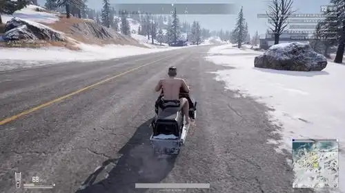  绝地求生雪地摩托初体验就一个字巴适
