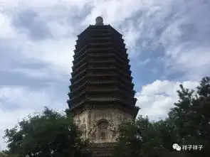  天宁塔影映白云
