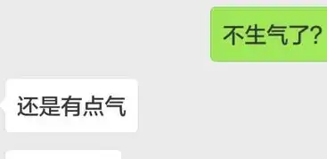 妹纸生我气了,然后我现在问她不生气了,她说还是有点气,然后我要用什么幽默的话回她