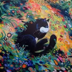 英国插画师,将搞笑猫咪变成了插画,将萌态猫咪变成治愈系画面  英国插画师,将搞笑猫咪变成了插画,将萌态猫咪变成治愈系画面