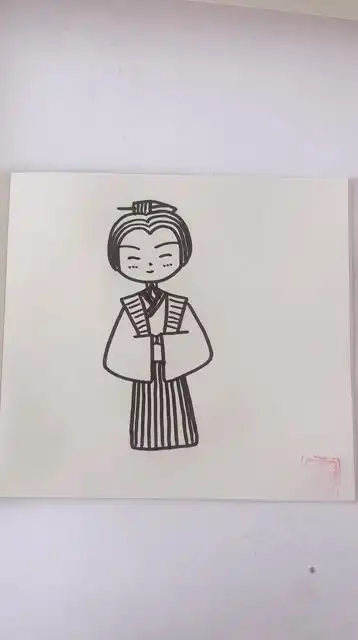 简笔画古风人物
