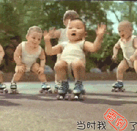  搞笑gif段子主人不和我玩,我自己和自己玩