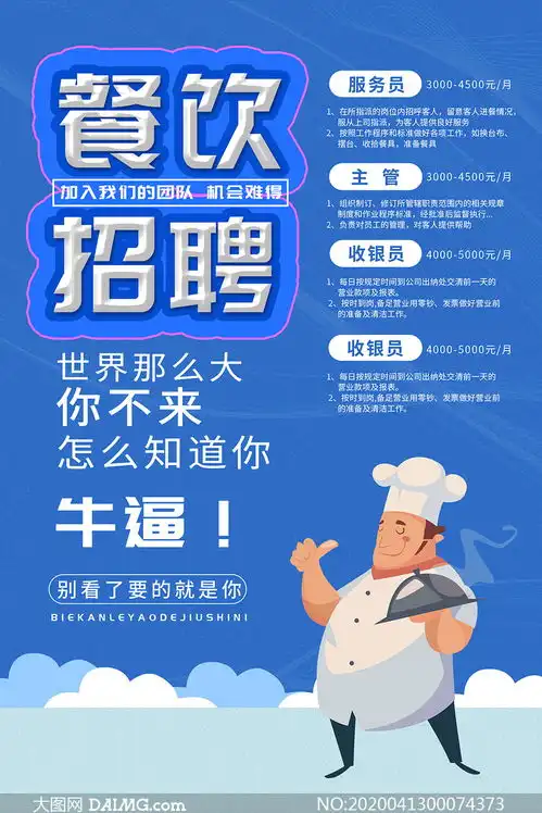  餐饮企业招聘宣传单设计psd素材
