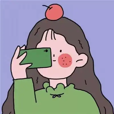  卡通情侣头像搞怪可爱一对天空的颜色突然变灰了