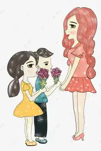  手绘教师节送花给老师的学生png图素材图片免费下载千库网