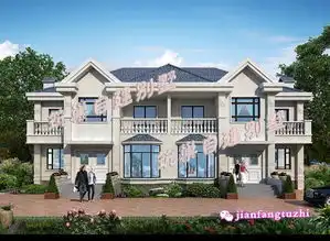 二层农村兄弟双拼房别墅设计图效果图,总面积450平方米22x11米,对称设计彰显房屋的气势  二层农村兄弟双拼房别墅设计图效果图,总面积450平方米22x11米,对称设计彰显房屋的气势