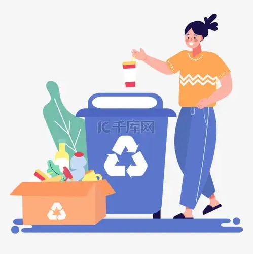卡通垃圾分类回收插画素材图片免费下载千库网  卡通垃圾分类回收插画素材图片免费下载千库网