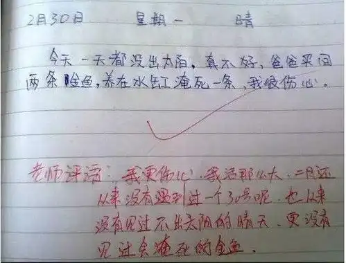  2017最奇葩的10个小学生作文太搞笑了,求家长心里阴影面积