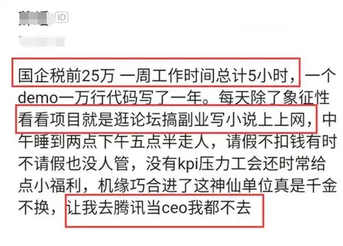  男子国企一周工作5小时,每天逛论坛搞副业,看到男子的工资懵了