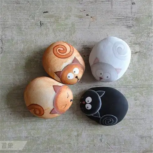  手工diy吧手工石头画