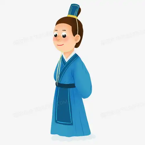  卡通手绘古代书生形象免抠png图片素材下载卡通png熊猫办公