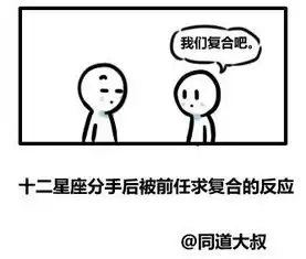  组图前任求复合12星座搞笑反应大集合