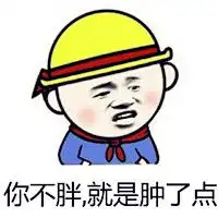 你太胖的文字图片搞笑表