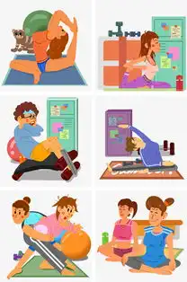  卡通手绘室内健身瑜伽插画图片素材其他格式下载动漫人物大全