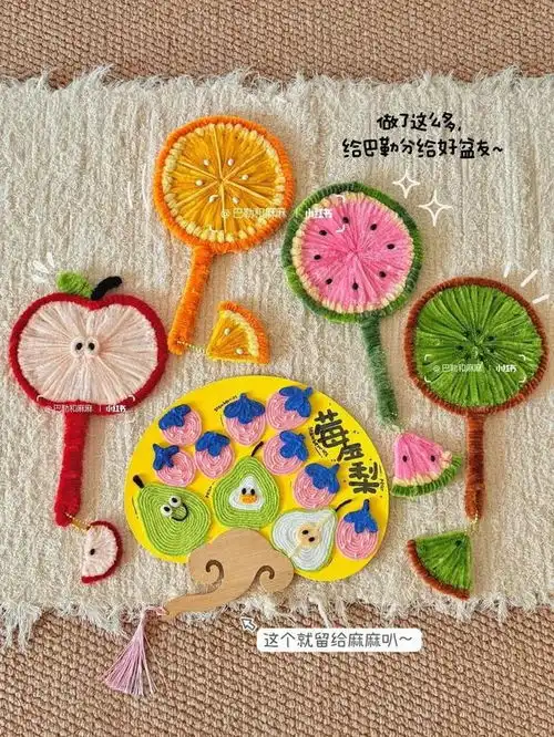  夏日手工儿童创意团扇diy,扇动一夏奇思妙想