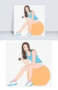 手绘矢量夏日健身人物形象图片素材ai格式下载动漫人物大全