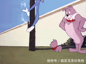  搞笑gif就是猫和老鼠里的猫哈哈哈