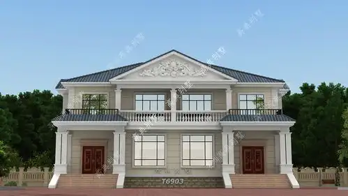 农村双拼别墅设计图,简单大气又实用  农村双拼别墅设计图,简单大气又实用