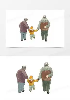 爷爷奶奶和我的照片