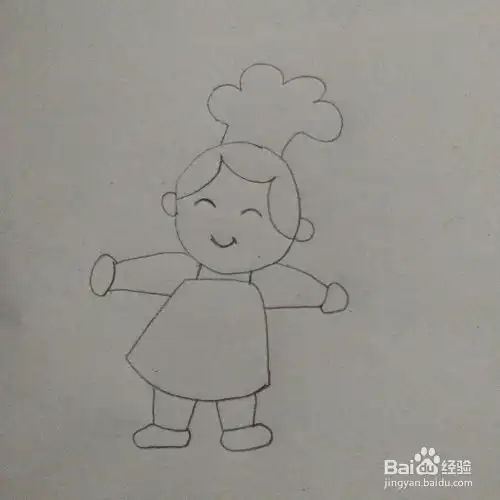  做饭的妈妈幼儿简笔画