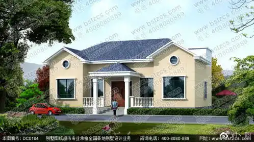 一层带阁楼农村房屋设计效果图  一层带阁楼农村房屋设计效果图